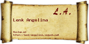 Lenk Angelina névjegykártya